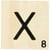 Grande lettre en bois façon scrabble 10 cm Lettre X