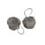 Pompon fourrure artificielle 50x60mm gris foncé
