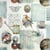 Lot de 4 serviettes en papier découpage collage 33 cm INDUSTRIAL DESIGN D 110 EC