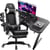 Chaise gaming avec bureau intégré - GTPLAYER - Noir