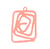 2 Pendentifs rectangle spirale - 31*22mm - Orange corail