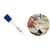 Pinceau plat bleu fleuré manche plastique 35 mm