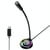 Microphone USB Effet RGB Son Clair Réglable 360° Pour Bureau Gamer YONIS