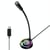 Microphone USB Effet RGB Son Clair Réglable 360° Pour Bureau Gamer YONIS