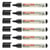 Lot de 6 marqueurs permanents pointe ronde 1,5-3 mm - EDDING - EcoLine - Noir