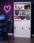 Armoire de Rangement Blanche en Métal avec Étagères Ouvertes 2 Portes Bureau Home Office Moderne
