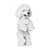 Chien Caniche Nain debout blanc Taille standard | JEKCA | 14 ans et +