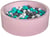 Piscine à balles Aire de jeu + 300 balles rose blanc,gris,turquoise - Velinda