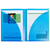 Chemise double poche polypropylène semi rigide 4/10e - A4 - Bleu - x 20 - Exacompta