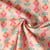 Tissu Coton imprimé Arty Suri rayures fleurs rétro sur fond Beige sable