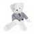 Ours en peluche Bulle blanc avec marinière 80 cm - Maïlou Tradition