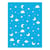 Pochoir plastique souple réutilisable 18,5 x 14,5 cm Fabrika Decoru ETOILE LUNE 445