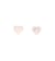Bouton coeur culot 17mm blanc