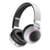 Casque Audio Sans Fil LED Bluetooth 5.0 Pliable Avec Micro Et Carte TF Blanc YONIS