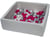 Piscine à balles pour enfant, 90x90 cm, Aire de jeu + 150 balles perle, rose, gris - Velinda