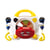 Lenco Lecteur CD Karaoké Portable pour Enfants avec Bluetooth et Double Microphone Multicolore