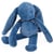 Peluche Lapin Méloé bleu intense 37 cm - Maïlou Tradition