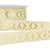 Disquette 25m galon jacquard géométrique 26mm Ecru/or