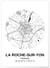 Affiche Carte La Roche-sur-Yon | A3 : 29,7x42cm