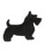 Ecussons Thermocollant Chien Scottish 4 X 5 cm - Mediac Noir
