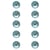Pierres strass en plastique, autocoll. , 5 mm, 80 pces, turquoise