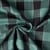 Tissu Coton Tartan Ecossais vert Lurex sur fond Noir