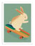 Affiche 30 x 40 cm - Bunny on Skateboard - Treechild
