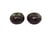 2 Perles verre de bohême Chocolat 14*8mm forme potiron à facettes
