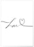 Affiche Line Art 'Love' | A3 : 29,7x42cm