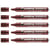 Lot de 5 Marqueurs permanents 1-5 mm - EDDING - Marron - Pointe biseautée moyenne