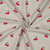 Tissu Toile Coton Canvas aspect Lin Petites Cerises sur fond Naturel