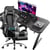 Chaise gaming avec bureau intégré - GTPLAYER - Fauteuil Gamer