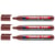 Lot de 3 Marqueurs permanents pointe biseautée 1-5 mm - EDDING - Marron