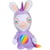 LAPINS CRETINS Peluche Licorne Lapicorne Sonore Mauve - 18 cm