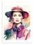 Affiche 50 x 70 cm -  Watercolor fashion woman - Chromatic fusion studio