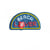 Ecusson thermocollant pailleté Beach lover 60mm x35mm