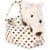Peluche chien Terry Puppy avec panier Cœur Coloré Konges Sløjd