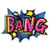 Lot de 3 écussons thermocollants POP ART BANG 4.5x3.5cm