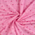 Tissu Jersey Coton imprimé Cerises rouges sur fond Rose