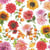 Lot de 4 serviettes en papier découpage collage 33 cm FLEUR D AUTOMNE FL 1007
