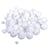 Pompons à enfiler, blanc, 4tailles:15+20+25+38mm, 100 pces