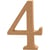 Chiffre, 4, H : 13 cm, ép. 2 cm, 1 pièce