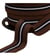 Bobine 20m élastique bicolore avec liseret central 32mm marron café