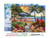 Peinture par Numéro Figured'Art avec Cadre - Sous les cocotiers - Kit de Loisir Créatif DIY Numéro d'Art Complet - 40x50cm toile tendue sur châssis