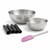 Set pâtisserie avec 4 moules tube 13 cm, 2 bols à mixer et 1 spatule Zenker