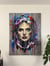 Œuvre d'art originale sur toile — Portrait femme — portrait féminin — Tableau déco Calbarracin — 100 x 130 cm