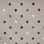 Tissu Toile de Coton Big Pois Bleu sur fond Naturel