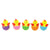 Stickers Poussins en caoutchouc mousse pailletée 13 pièces