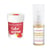 Colorant alimentaire rose arôme fraise + Poudre alimentaire irisée dorée
