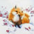Lot de 4 serviettes en papier découpage collage 33 cm RENARD RENARDEAU A 206